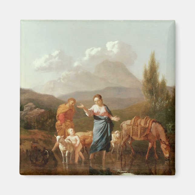 Holy family at a stream magnet (Front)
