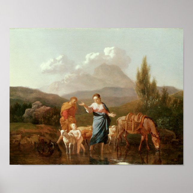 Holy family at a stream poster (Front)