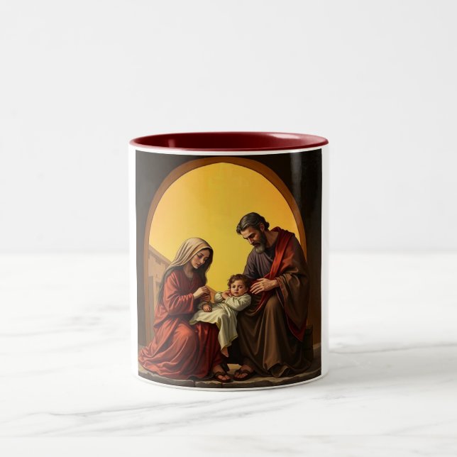Holy Family, Baby Jesus Mary and Joseph Coffee Mug (Center)