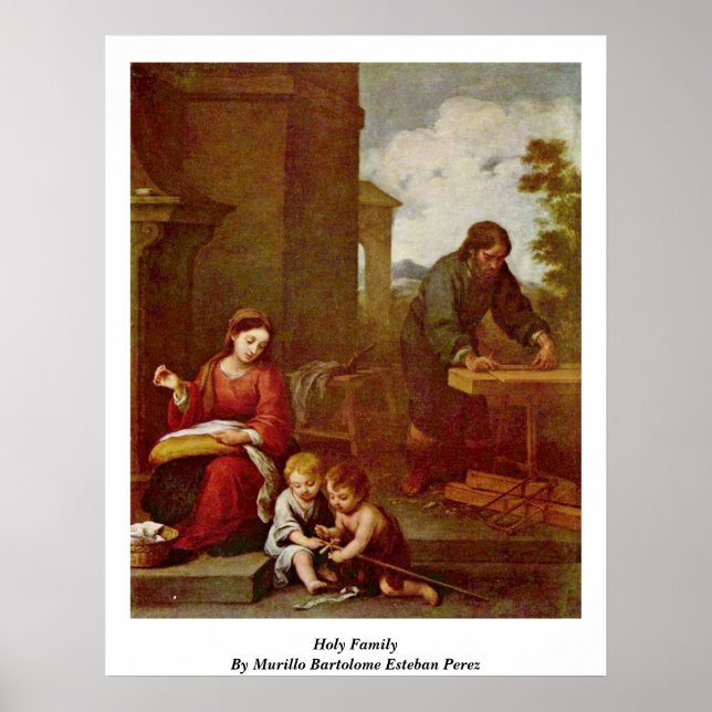Holy Family By Murillo Bartolome Esteban Perez Poster (Front)