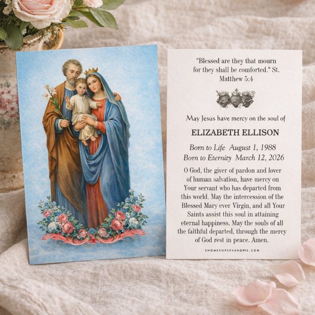 Holy Family Catholic Funeral Memorial Holy Card - (Creator Uploaded)