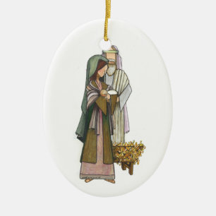 Holy Family Ceramic Ornament