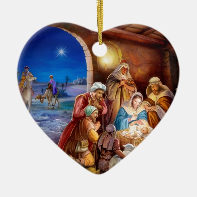 Holy family ceramic ornament (Front)