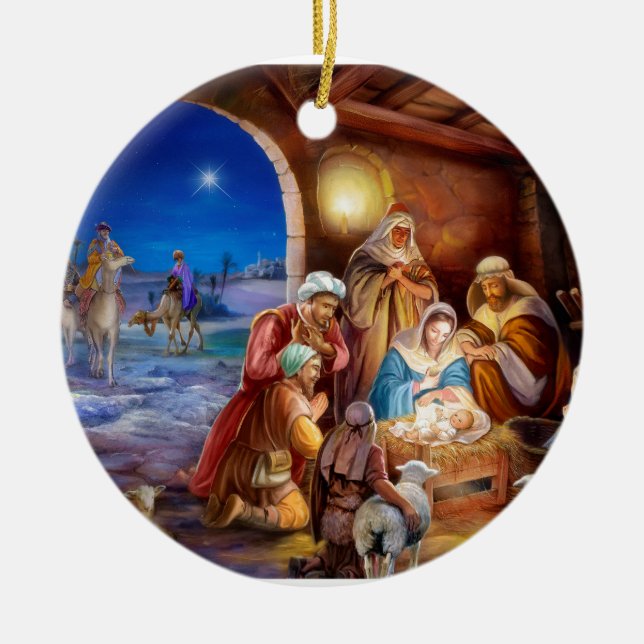 Holy family ceramic ornament (Front)