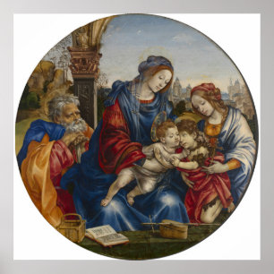Holy Family - Filippino Lippi - c1490 Poster
