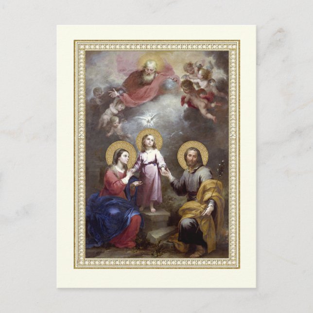 Holy Family Jesus Mary Joseph Religious Vintage  Postcard (Front)