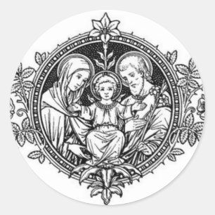 Holy Family Jesus Mary St. Joseph Classic Round Sticker