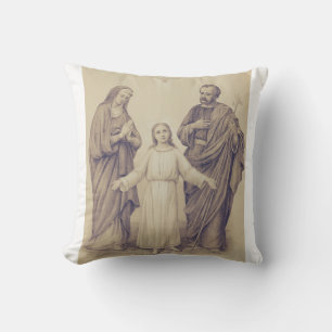 Holy Family Jesus, Virgin Mary and Saint Joseph Cushion
