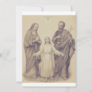 Holy Family Jesus, Virgin Mary and Saint Joseph Invitation