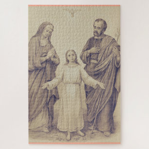 Holy Family Jesus, Virgin Mary and Saint Joseph Jigsaw Puzzle