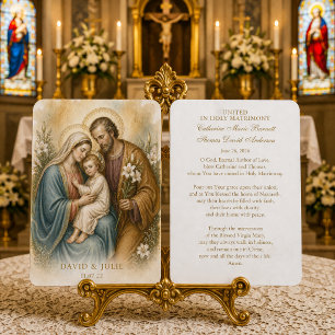Holy Family Marriage Blessing Wedding Keepsake