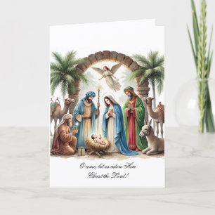 Holy Family Nativity Scene  Holiday Card