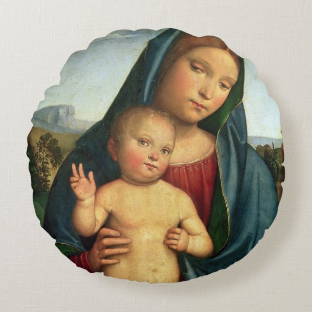 Holy Family Round Cushion (Front)