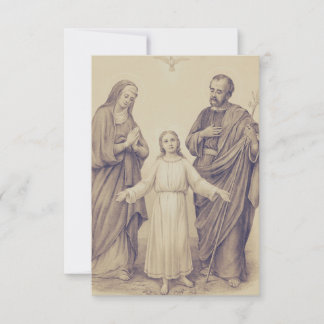 Holy Family Sepia Fine Art Holy Card
