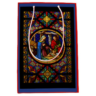 Holy Family "Stained Glass" Medium Gift Bag