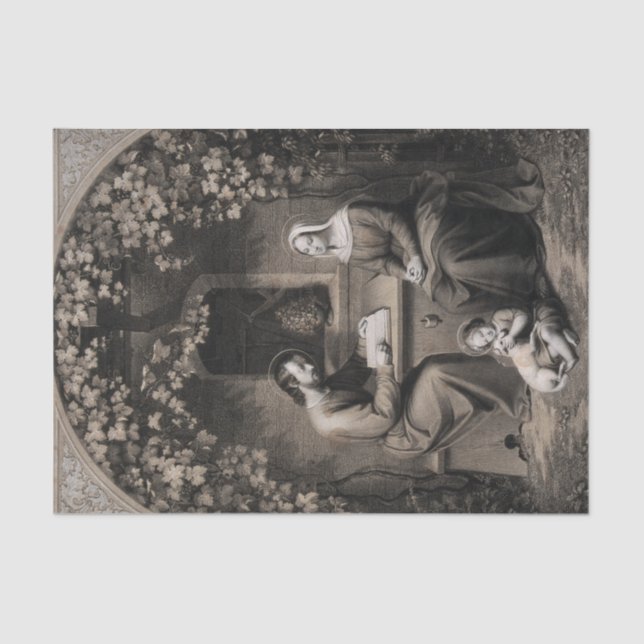 Holy Family Virgin Mary Saint Joseph Jesus Christ Tissue Paper (Front)