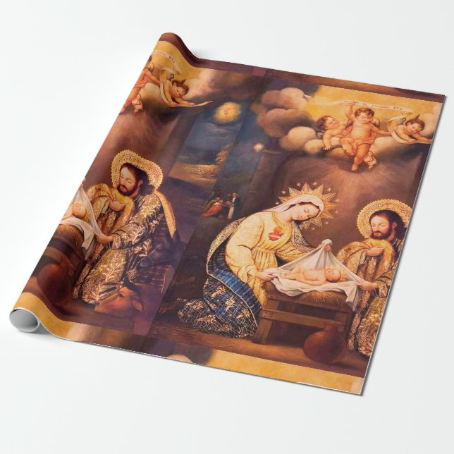 Holy Family Wrapping Paper (Unrolled)