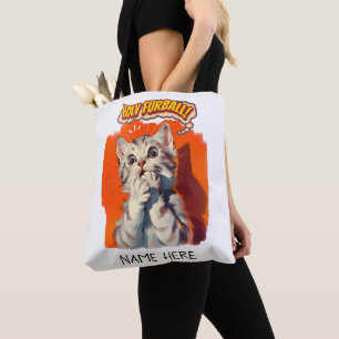 Holy Furball! vintage charming kitty cat Tote Bag