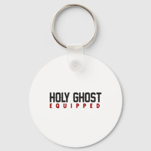 Holy Ghost Equipped Ghost Halloween Spooky Season Key Ring