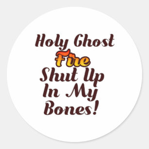 Holy Ghost Fire Ghost Halloween Spooky Season Classic Round Sticker