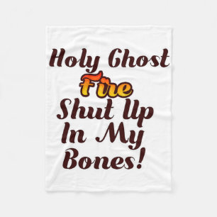 Holy Ghost Fire Ghost Halloween Spooky Season Fleece Blanket