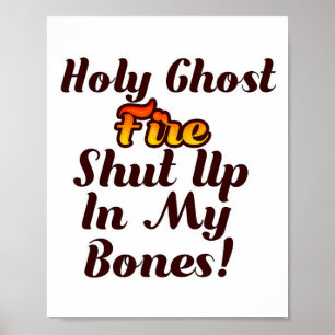 Holy Ghost Fire Ghost Halloween Spooky Season Poster