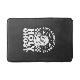 Holy Ghost Retro Halloween Ghost Design_1 Bath Mat
