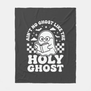 Holy Ghost Retro Halloween Ghost Design_1 Fleece Blanket