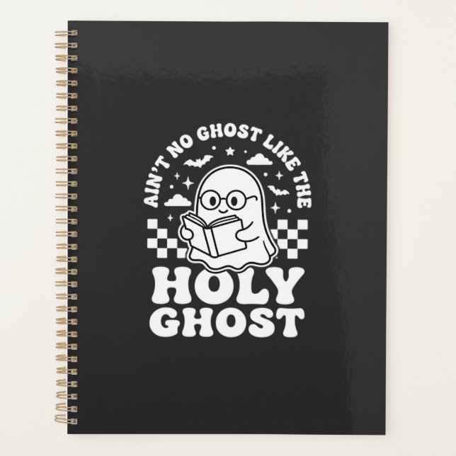 Holy Ghost Retro Halloween Ghost Design_1 Planner (Front)