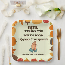 HOLY GOODNESS, SAY GRACE Thanksgiving 9" Square
