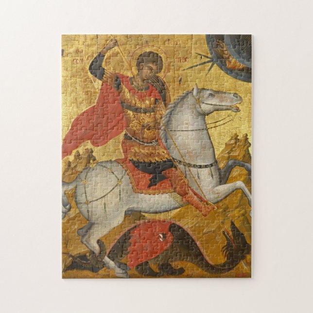 Holy Great Martyr George Orthodox Christian Icon   Jigsaw Puzzle (Vertical)