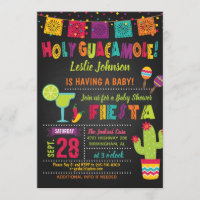 Holy Guacamole Baby Shower Fiesta Invitation