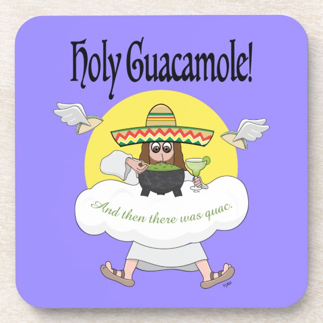 Holy Guacamole Beverage Coaster (Front)