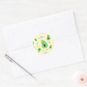 Holy Guacamole cute avocado Classic Round Sticker