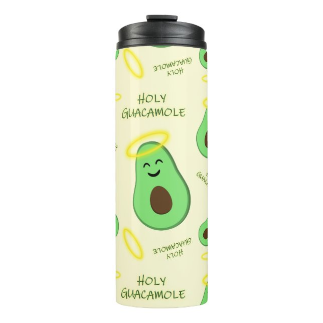 Holy Guacamole cute avocado Thermal Tumbler (Front)