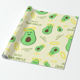 Holy Guacamole cute avocado Wrapping Paper
