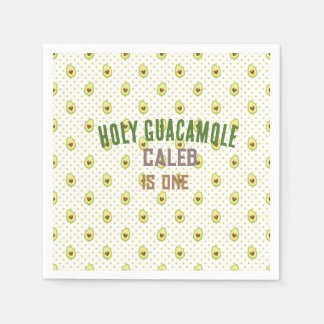 Holy Guacamole Fiesta Avocado 1st Birthday Party Napkin