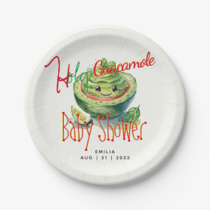 Holy Guacamole Fiesta Baby Shower CUSTOM Paper Plate