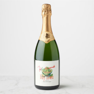 Holy Guacamole Fiesta Baby Shower CUSTOM Sparkling Wine Label