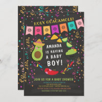 Holy Guacamole Fiesta Baby Shower Invitation