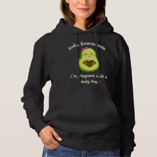 Holy Guacamole Funny Avocado Pregnancy Announcemen Hoodie