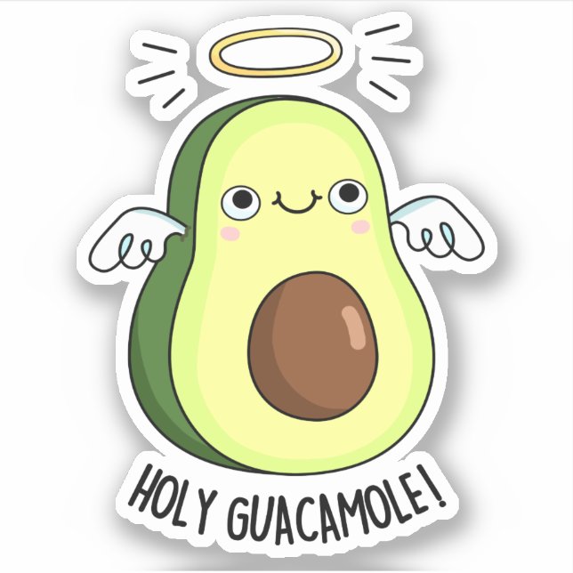 Holy Guacamole Funny Goody Avocado Pun  (Front)