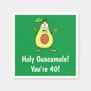 Holy Guacamole I'm 40 Funny Avocado Napkin