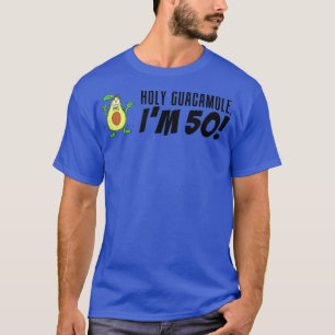 Holy Guacamole I'm 50 Cartoon Avocado Veggie Pun 5 T-Shirt