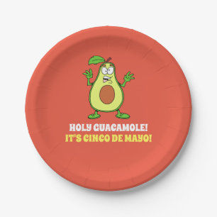 Holy Guacamole It's Cinco De Mayo Avocado Paper Plate