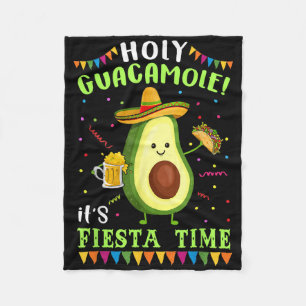 Holy Guacamole Its Fiesta Time T Shirt For Men Wom Fleece Blanket