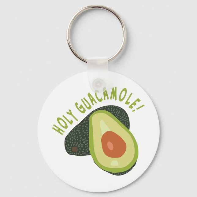 Holy Guacamole Key Ring (Front)