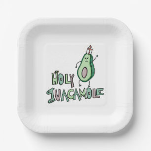 Holy Guacamole Paper Plate