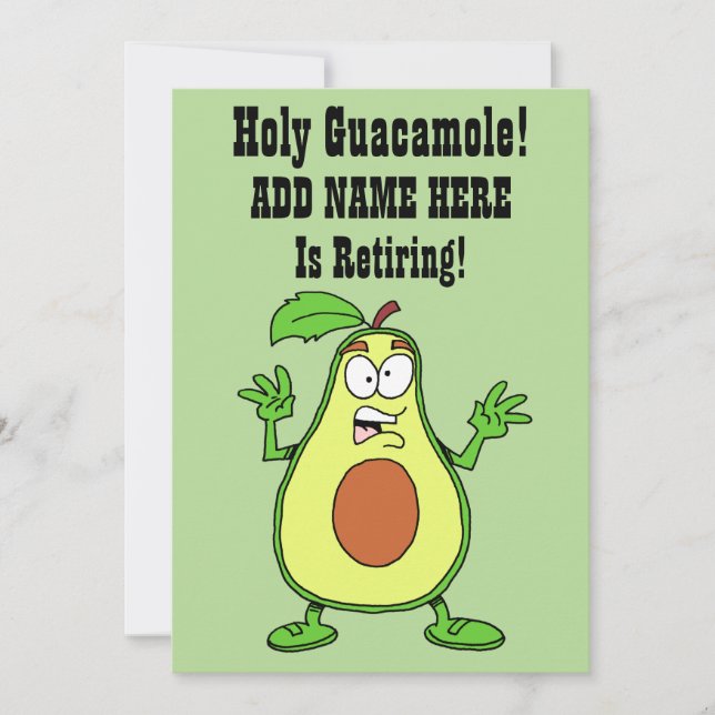 Holy Guacamole Someone Is Retiring Invitation (Front)
