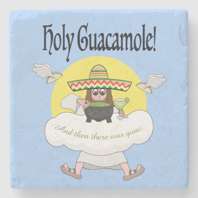 Holy Guacamole Stone Coaster (Front)